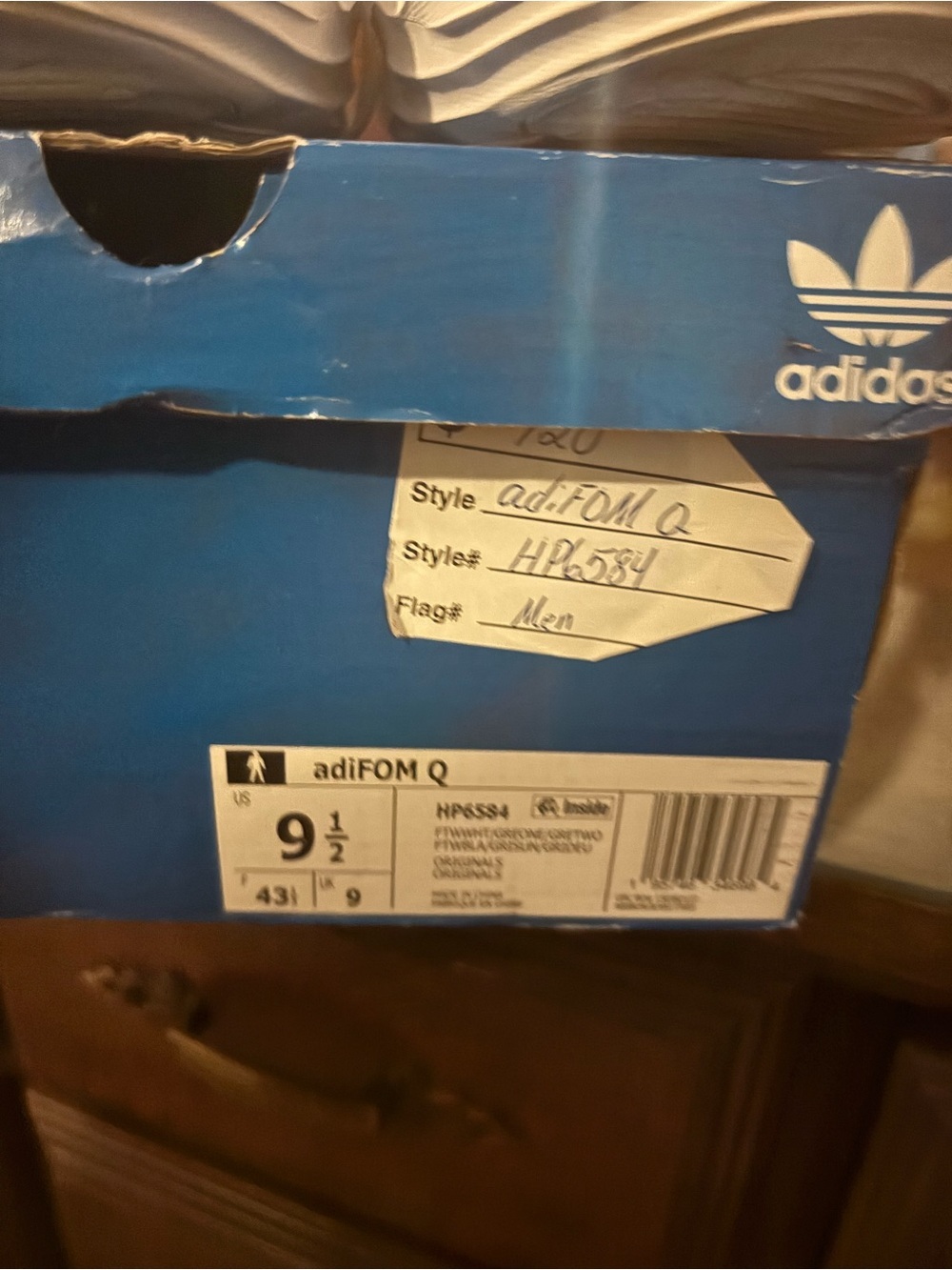 adidas adiFOM Q White Lace-Up Sneakers - Picture 5 of 6